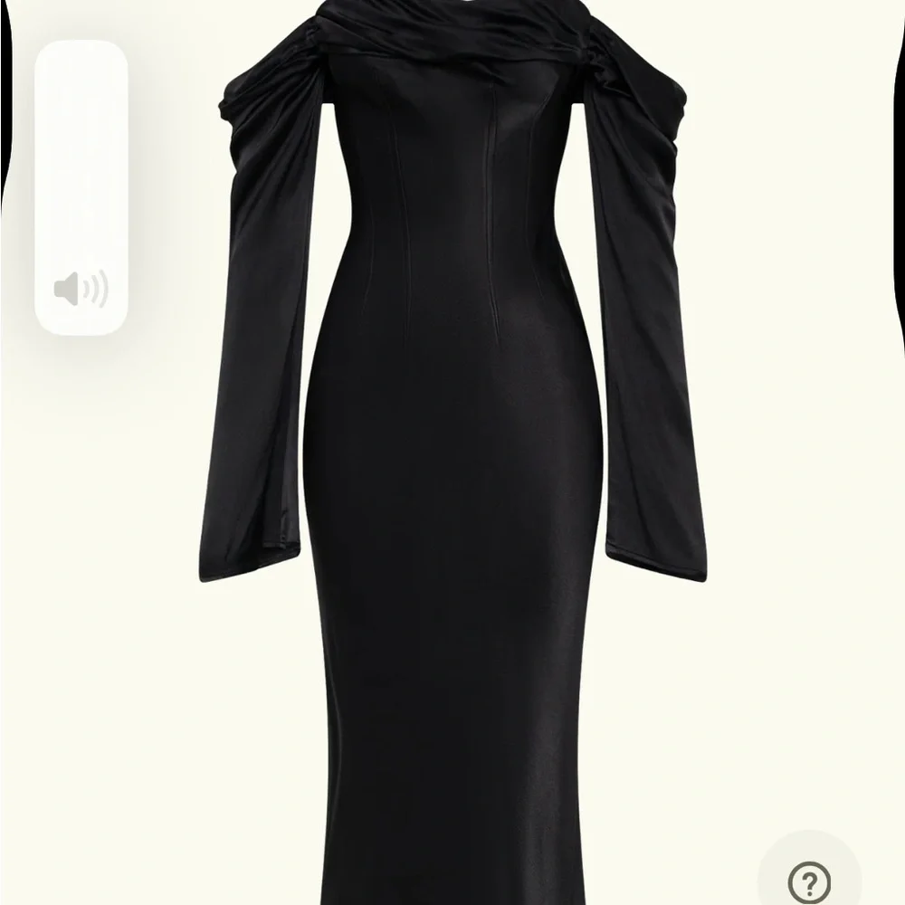 Meshki | Dresses | Meshki Black Long Sleeve Gown | Poshmark